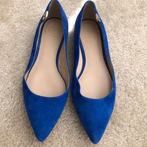 TORY BURCH PENELOPE EMBOSSED CAP-TOE FLAT